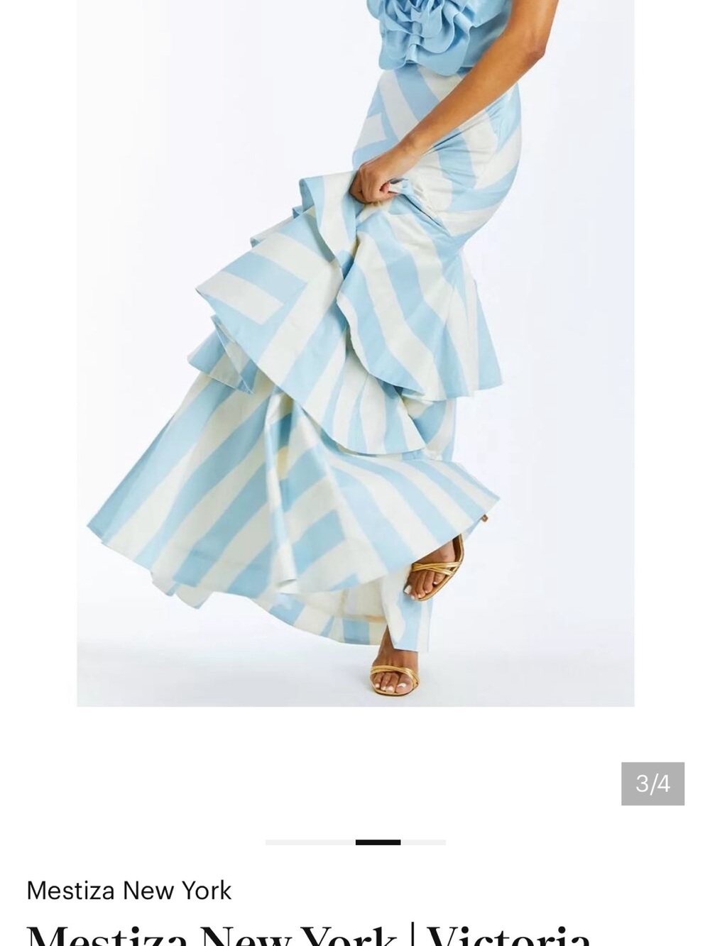 Mestiza Blue Stripe Convertible Skirt-NWT - Picture 6 of 7